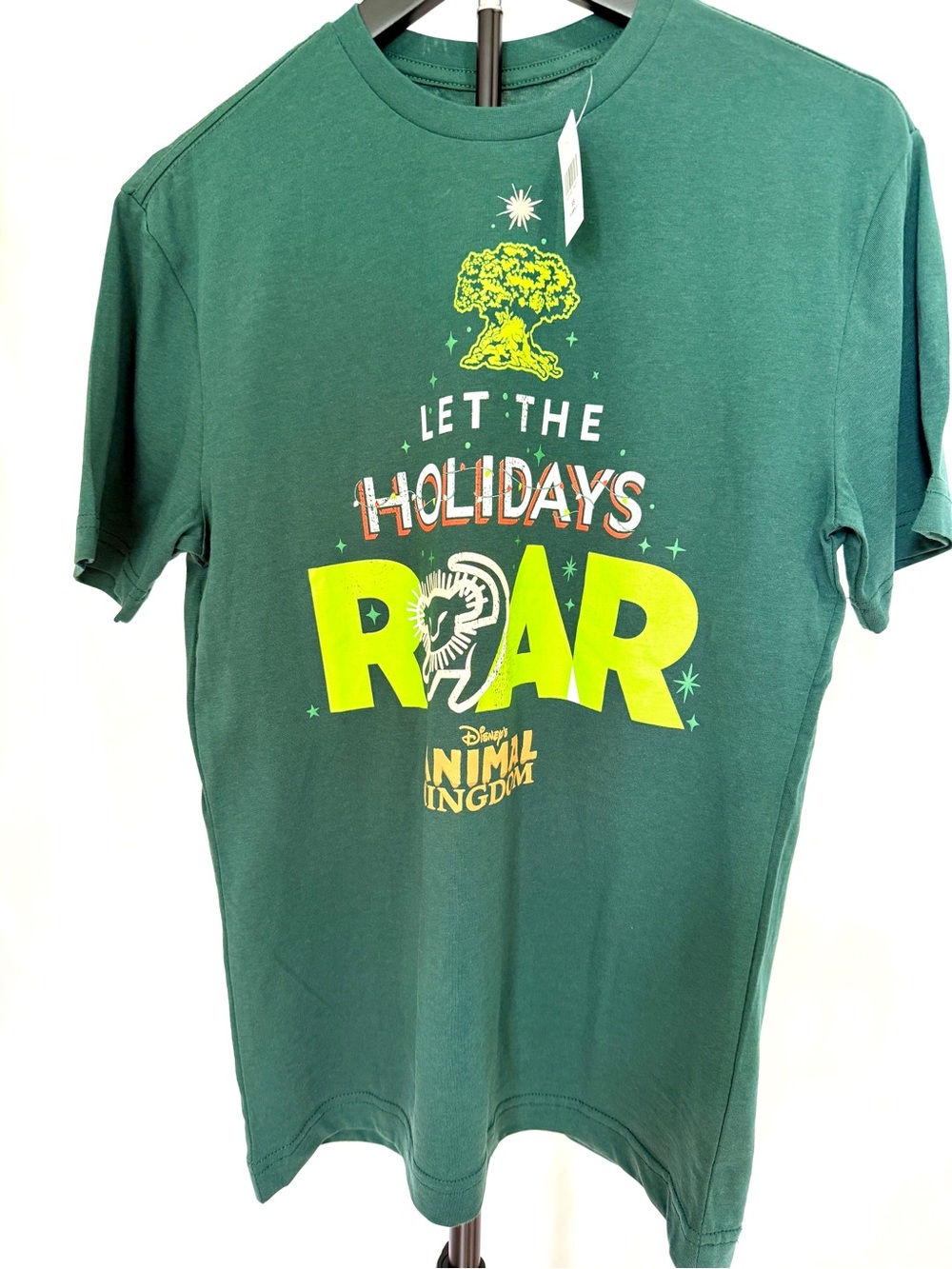 Disney Green 'Let The Holidays Roar' Animal Kingdom Graphic Tee